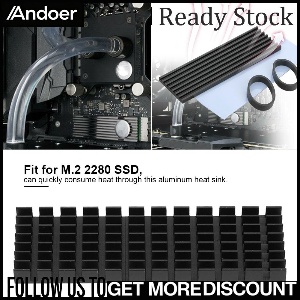 Andoer 10 Chiếc M2-3(P22x6x70-B) Tản Nhiệt Nhôm Tản Nhiệt Phù Hợp Cho M.2 2280 SSD Giá 110,000 Đồng*Miễn phí vận chuyển