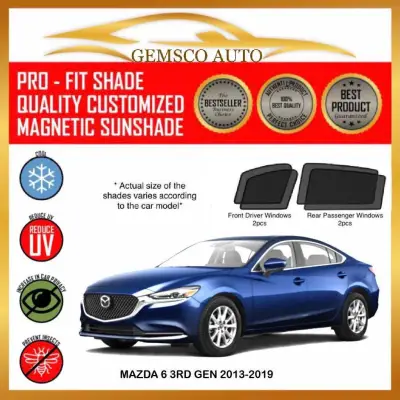 Mazda 6 Sedan 3rd Gen 2013 - 2021 ( 4 / 5pcs) Car Magnetic Sunshade/ Boot Tray
