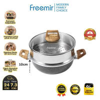 FREEMIR PANCI SET 24CM 2IN1 WAJAN PENGGORENG ANTI LENGKET + KUSUSAN STAINLES / PANCI SET PREMIUM