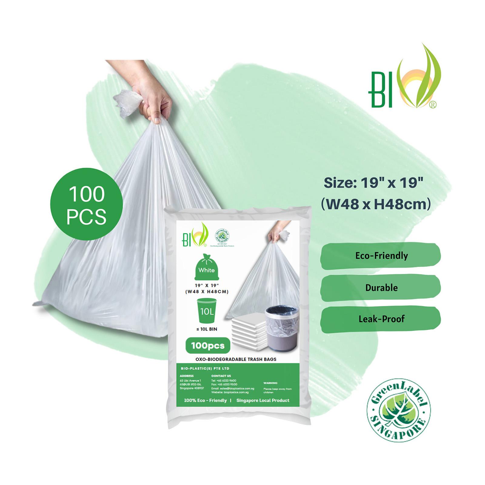 WHITE VANILLA Scented Small Garbage Trash Bags - 40ct -4 Gallon-W