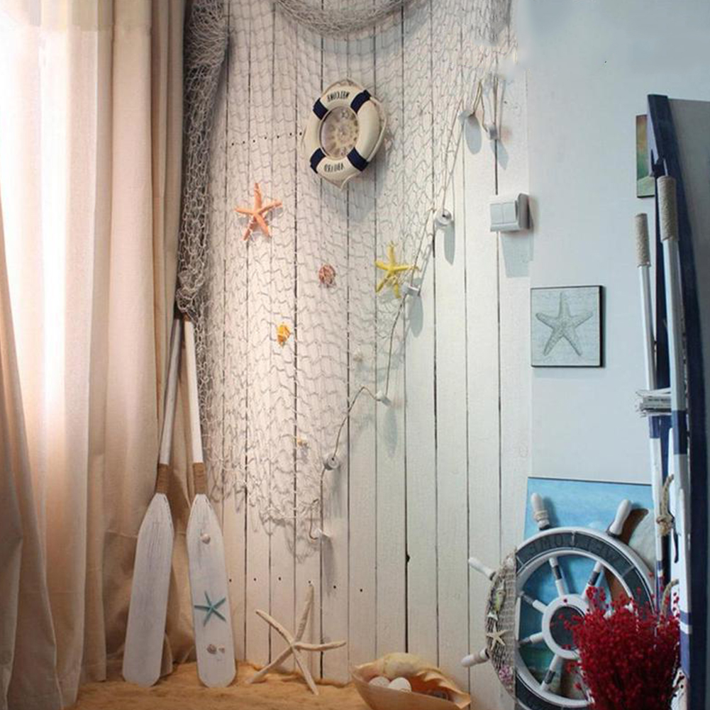 decorative fishing net singapore 80x40'' w/Shells, Clips, Hanging Photo Display Net SGFish Net Decoration Sea Mermaid