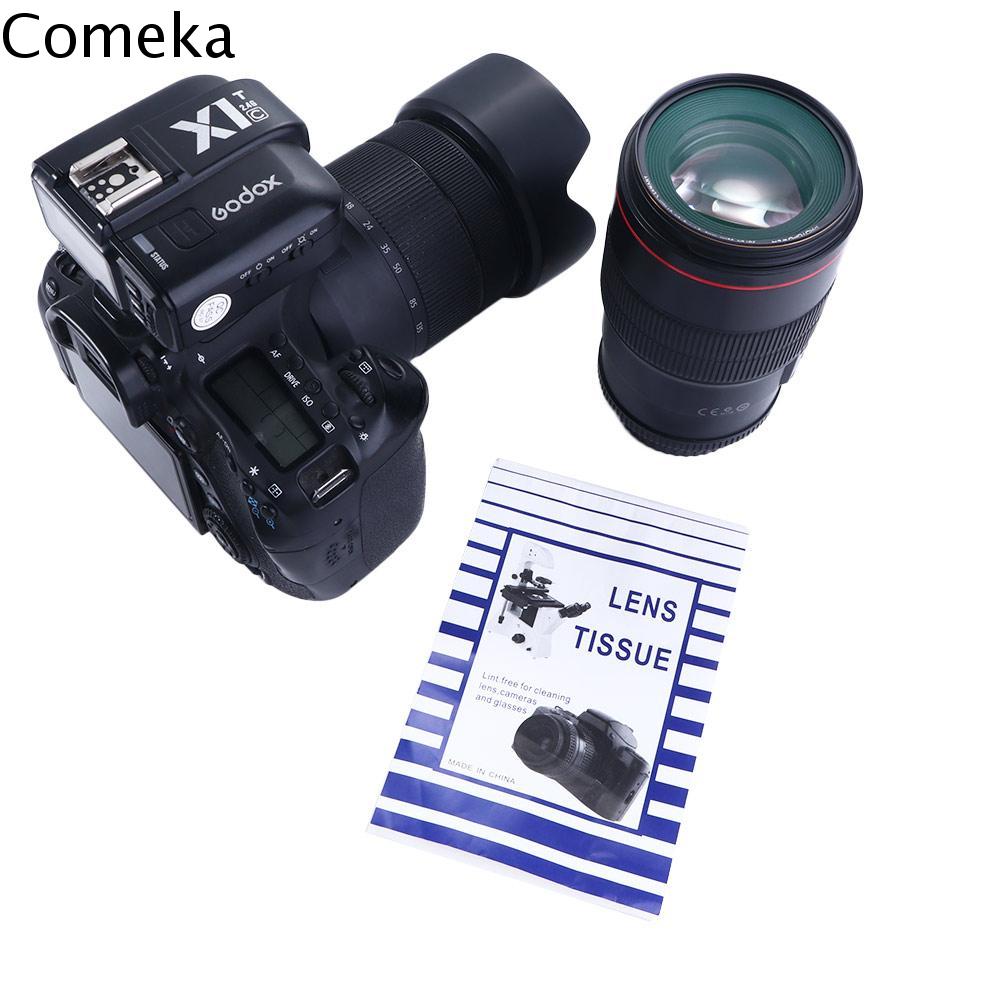 COMEKA Máy ảnh kỹ thuật số Dụng cụ làm sạch 50 tờ Không bám bụi Màu trắng Bộ vệ sinh máy ảnh Tập sách lau Giấy lau ống kính máy ảnh Khăn giấy lọc máy ảnh Giấy lau ống kính