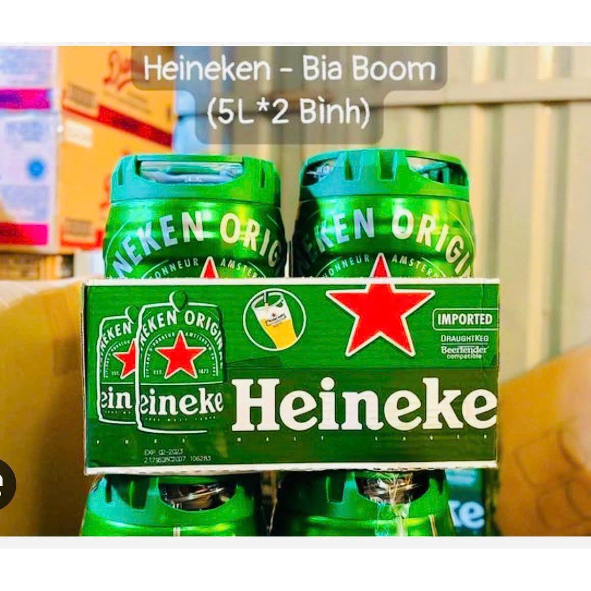 Hạn dùng 30/3/2025 Giao Hỏa Tốc Bia Heineken Hà Lan bom 5 lít