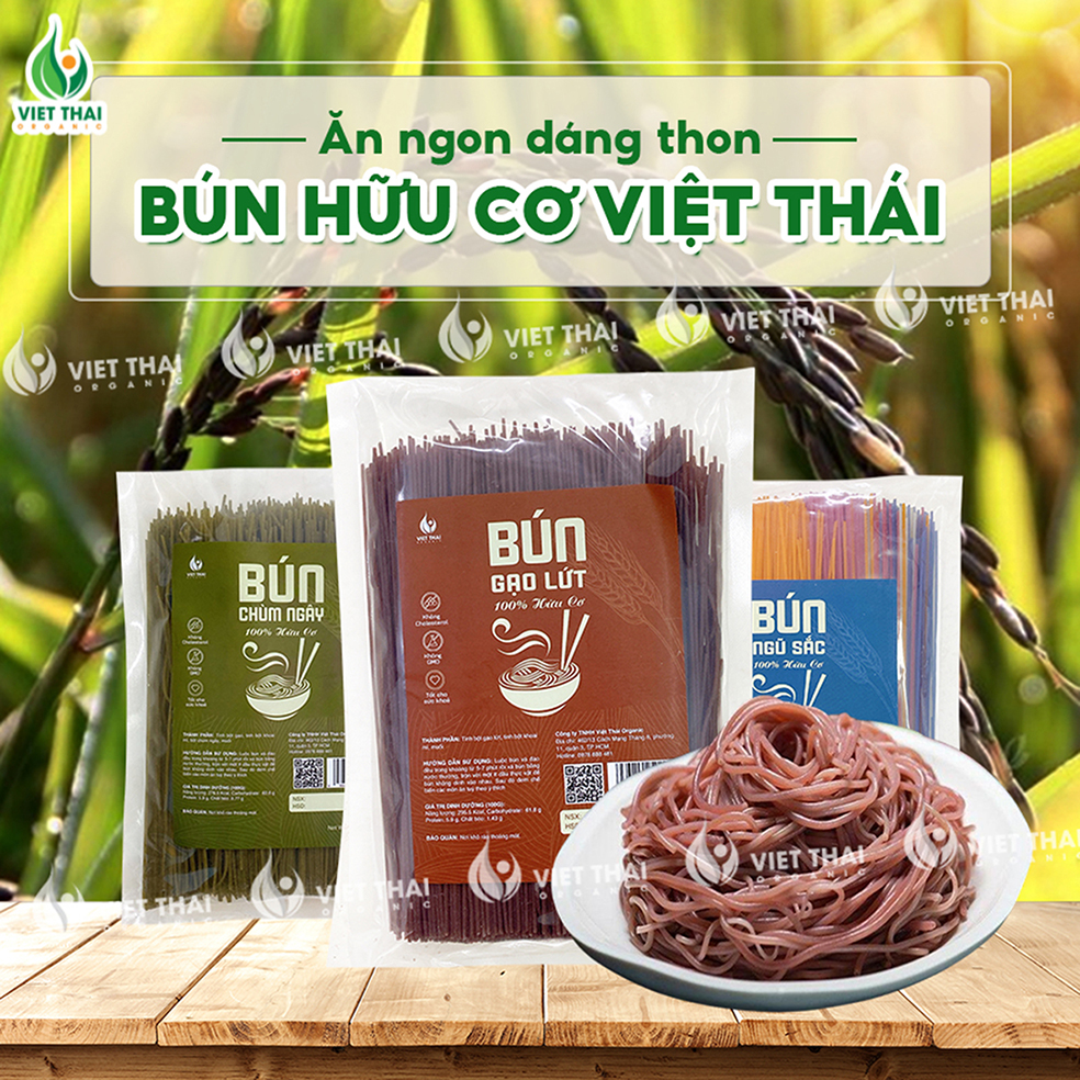 Bún gạo lứt hữu cơ ăn kiêng Eat Clean Thực Dưỡng 500g siêu ngon