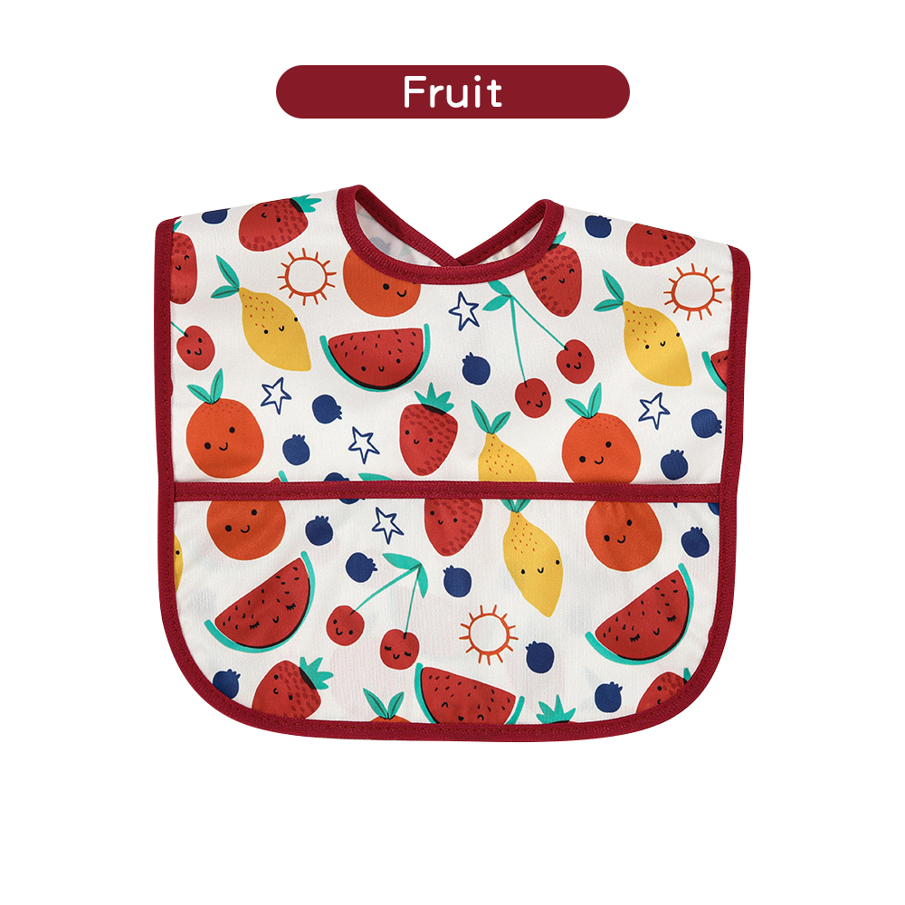 Mumystation Cartoon Kids Waterproof Bibs Baby Feeding Bib With Pocket Baby Apron Saliva Towel Dinosaurs Boy Girl