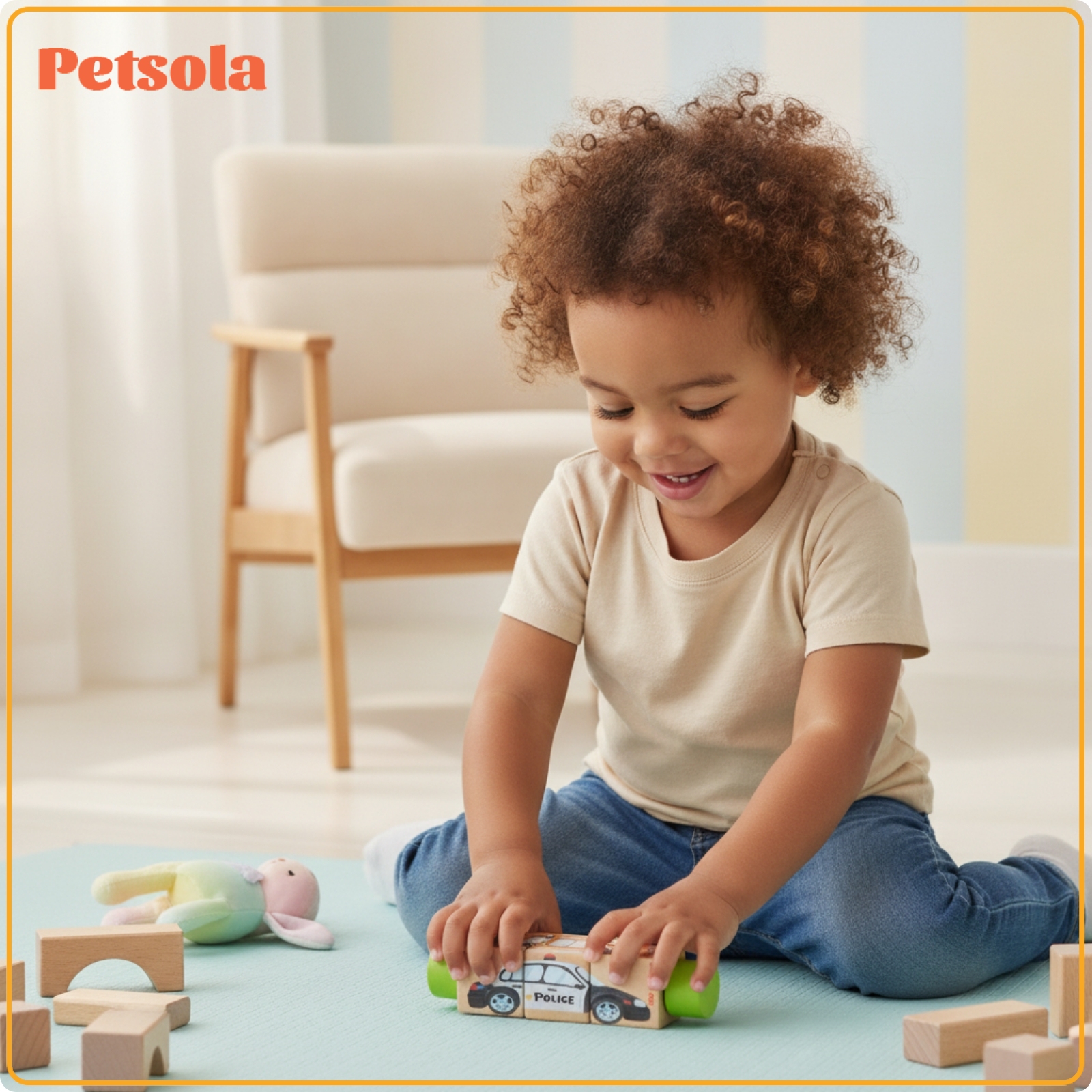 petsola Rotatable Rotating Puzzle Block Fine-Motor Wooden Puzzle with Rod Learning Wooden Twirl Toy Compact for Preschool ราคา 552 บาท*ส่งฟรี