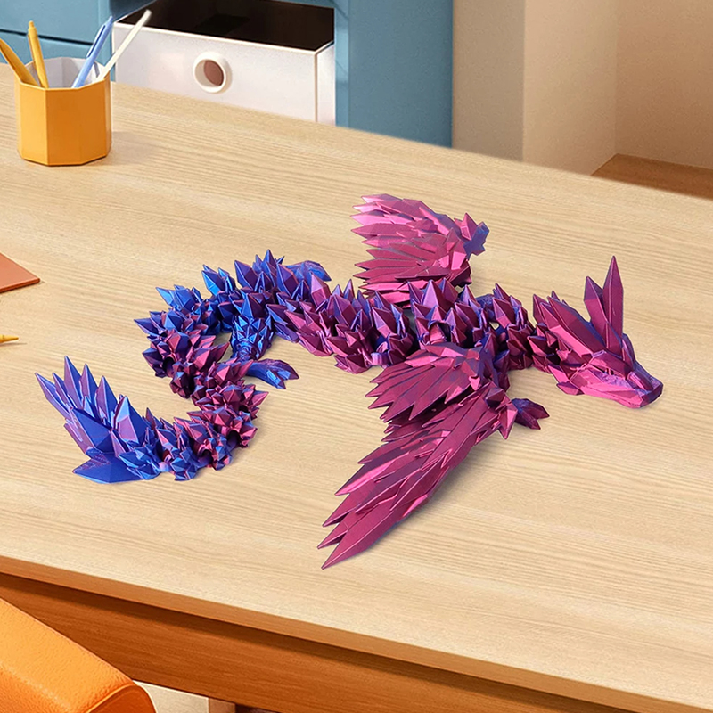 XUUZI 3D In Feilong Phòng Khách Đồ Trang Trí Đa Nối Di Chuyển Rồng Với Cánh Bàn Trang Trí Nội Thất