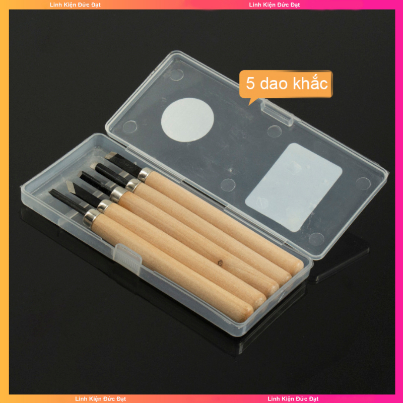 5 Dao khắc gỗ khắc dưa khắc đa dụng chất liệu thép cán gỗ