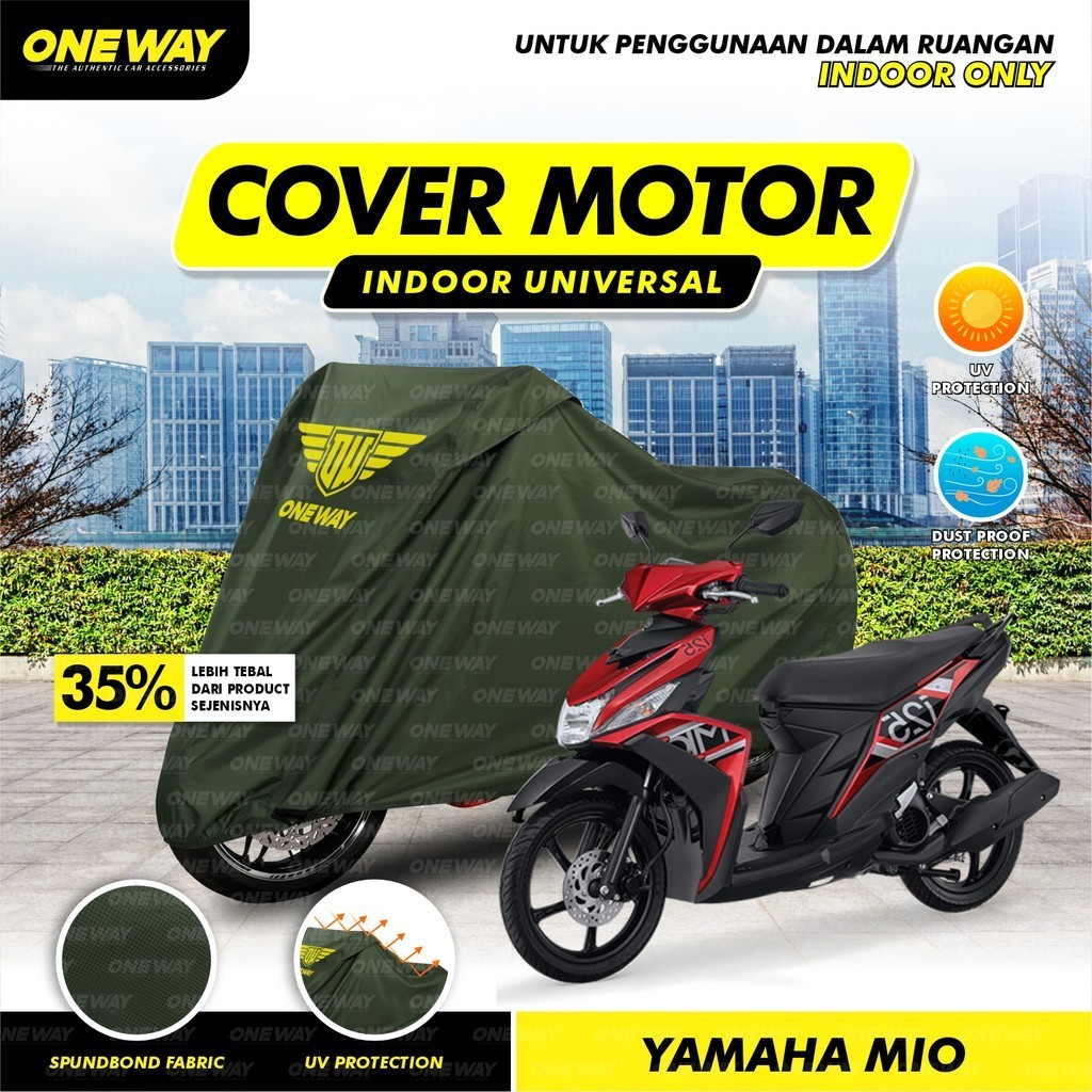 Sarung Motor OneWay INDOOR TEBAL MURAH Cover Motor Mio, Gear, Freego, Fazzio, Fino, X-Ride Harga 59,000 rupiah*Gratis Ongkir