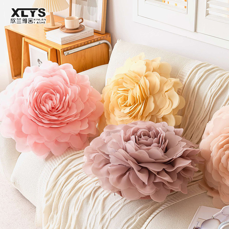 pillowcase Three-dimensional pillow cover Flower pillow cover Bedside cushion, floating window and pillowcase in bedroom ราคา 503 บาท*ส่งฟรี