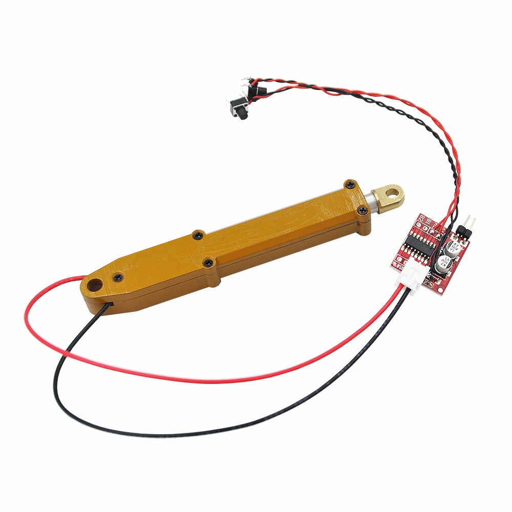 【 N20 45/90mm đột quỵ điện Kim loại toàn bộ thanh đẩy xi lanh điều khiển cho RC 1:16 máy xúc xe ben tự nâng cấp đóng cửa xi lanh