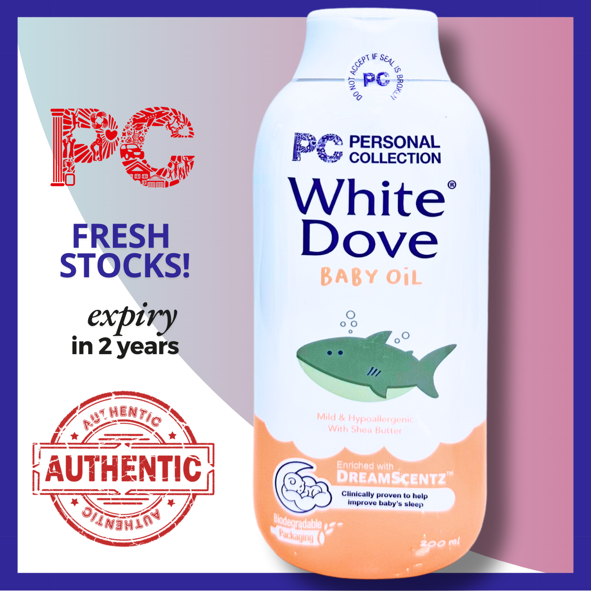 White Dove Baby Oil 200ml by PC Personal Collection