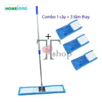 Cây Lau Nhà Công Nghiệp Cán Tăng Đơ Inox Bẹ San Hô 80cm Homeinno Dài 100 - 150cm