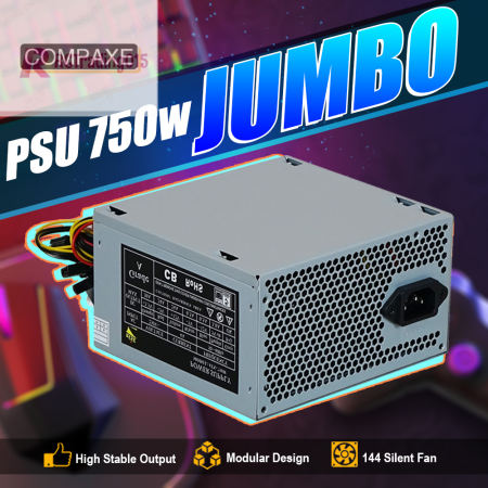 Rise 750W ATX Power Supply Unit with Jumbo Fan