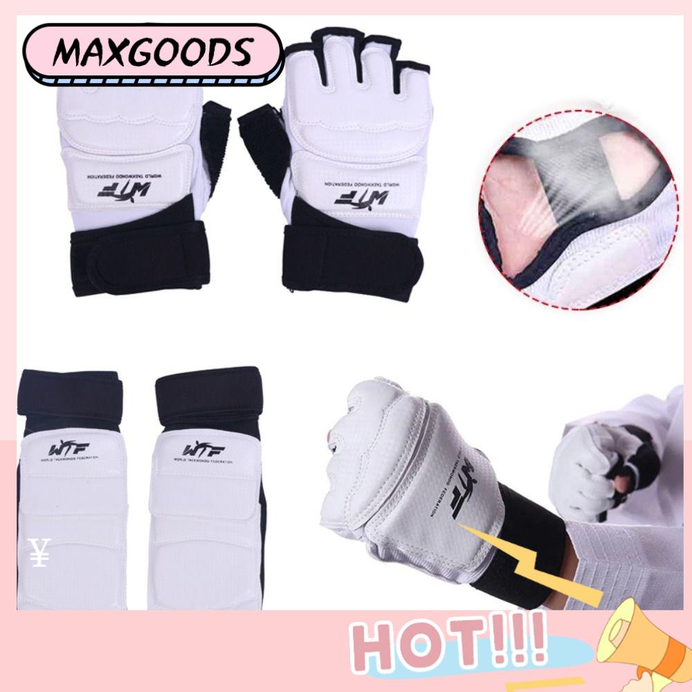 MAXG Nửa ngón tay Găng tay đấm bốc Da PU Bảo vệ chân Găng tay tập đấm bốc Bền Luyện Tập Karate Muay Thái Găng tay tập luyện Dành cho người lớn và trẻ em
