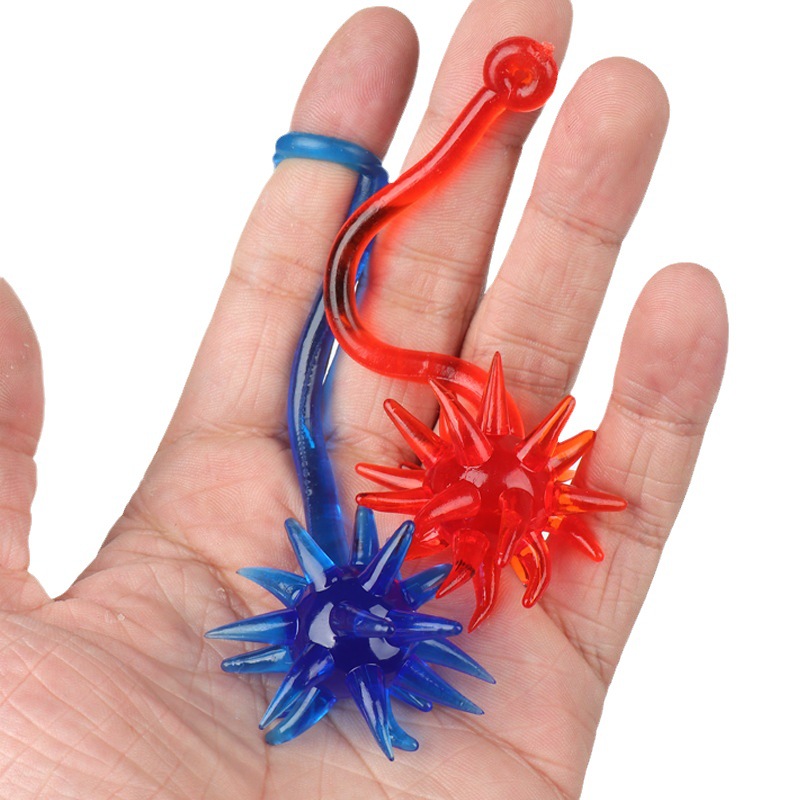 Nostalgic children's fun toy sticky meteor hammer elastic retractable sticky wall hammer children's small gift hand-shaking sticky ball
