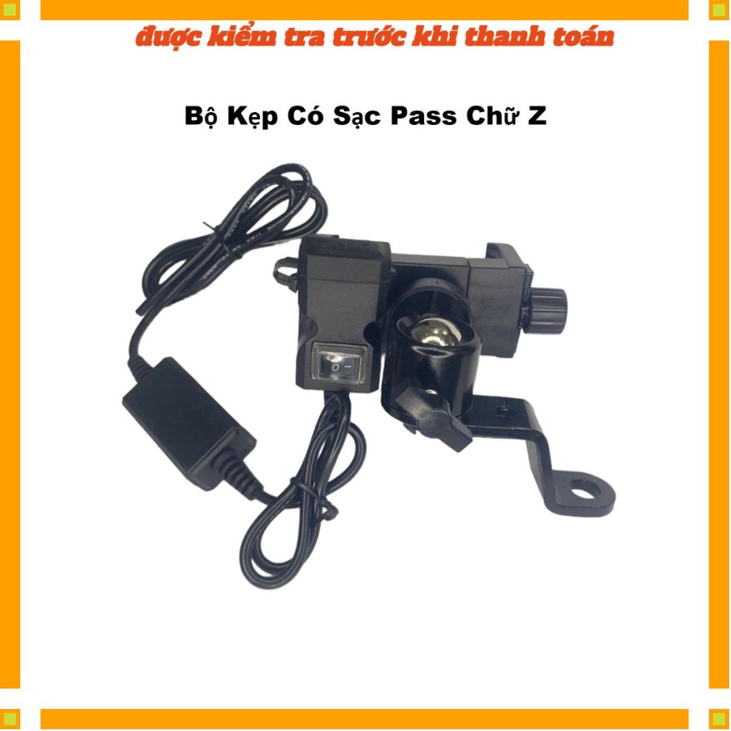 Giá đỡ điện thoại có sạc dành cho xe máy
