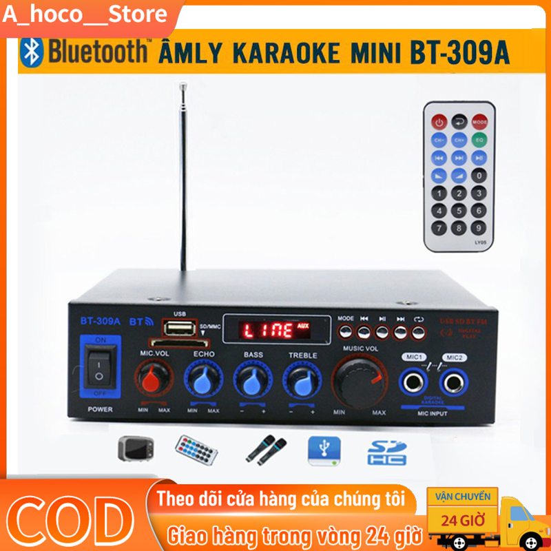 Âm ly bluetooth mini hát karaoke BT309A