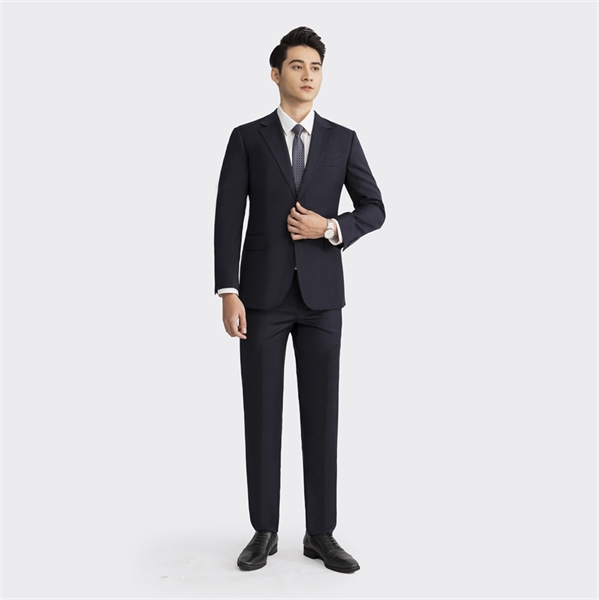 Bộ com-lê AristinoB 1SU00402 màu xanh than dáng suông Premio