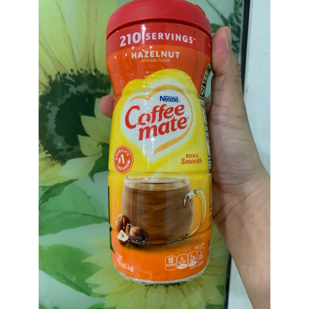 SIÊU THƠM NGON - BỘT KEM SỮA CÓ ĐƯỜNG VỊ HAZELNUT Coffee Mate Powder Coffee Creamer, 425.2g RICH & SMOOTH - - Pha bột kem sữa với lượng vừa đủ tùy khẩu vị, vào món thức uống đã chuẩn bị sẵn, khuấy đều và thưởng thức! - Thương hiệu của tập đoàn Nestle, th