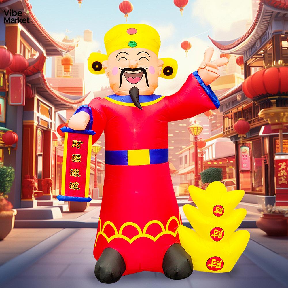 LED Inflatable God of Wealth Air Model - ลานกลางแจ้ง ตกแต่งปีใหม่ ราคา 2,708 บาท*ส่งฟรี