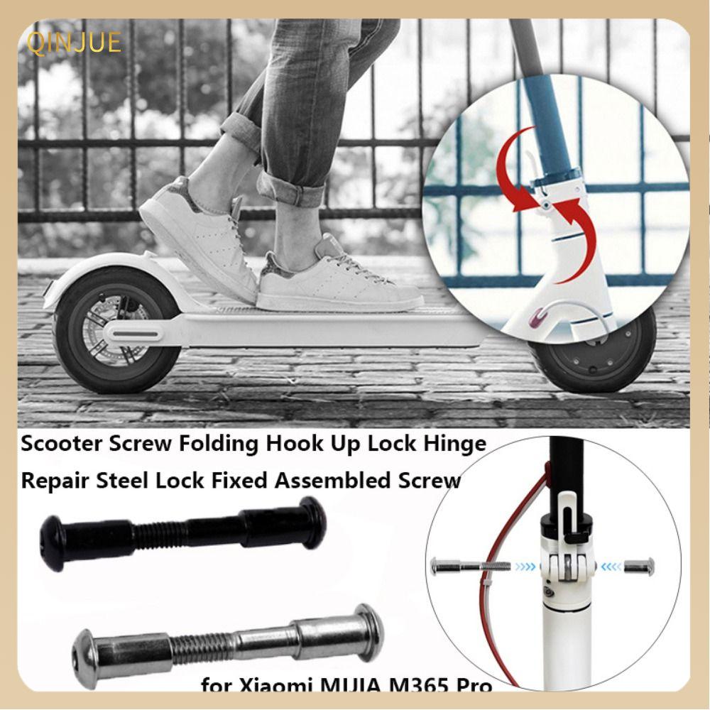 QINJUE Đen/Bạc Ốc vít xe tay ga 5112mm Thép Khóa móc gấp Chất lượng cao Sửa chữa bản lề khóa thép dành cho Xiaomi MIJIA M365 pro