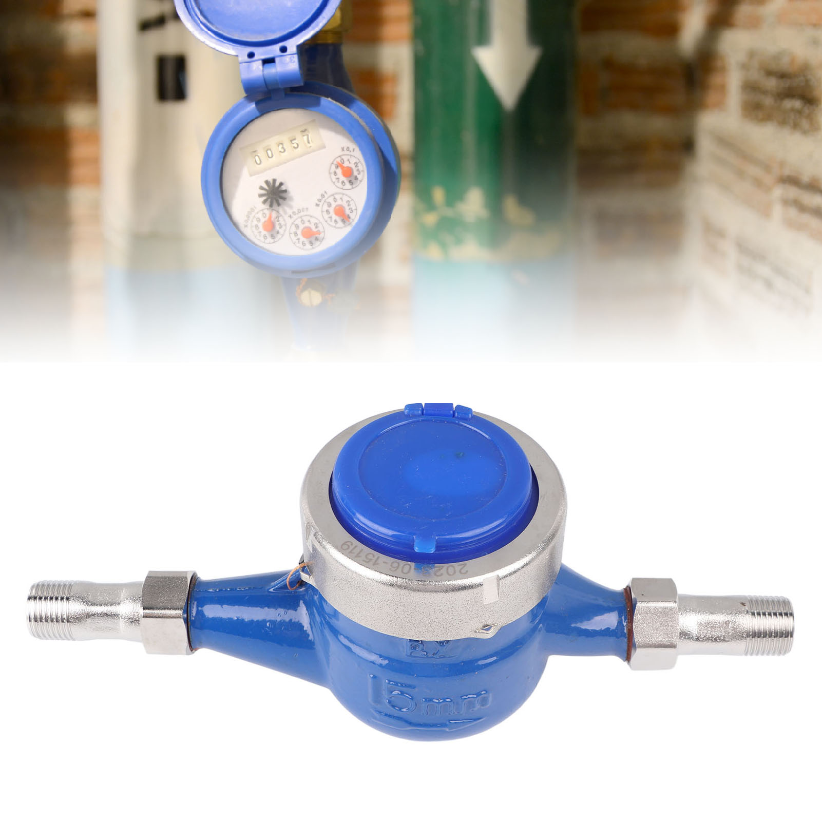 Velatemor thép không gỉ bền Loại cánh quạt đồng hồ nước độ chính xác tốt đo lường cho nhà ngành công nghiệp thương mại DN15 cơ khí nước cho hệ thống nguồn cung cấp