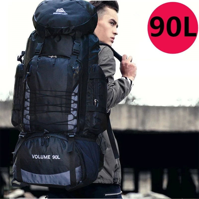 90L Túi du lịch Ba lô Cắm Trại Đi Bộ Đường Dài quân đội Balo leo núi leo núi leo núi Mochila dung tích lớn Túi thể thao