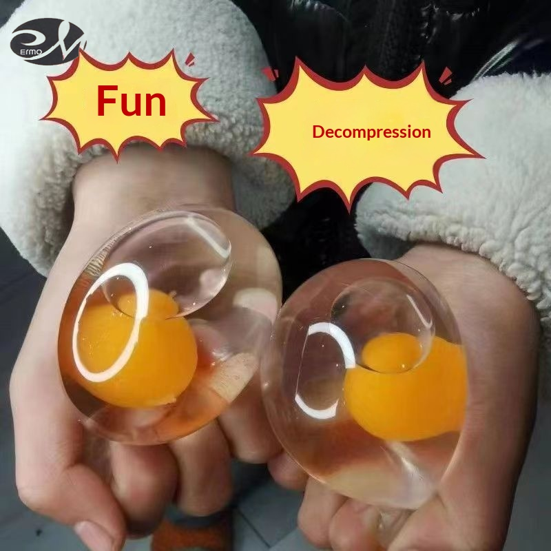ERMO Fun Stress Relief Squishy Toy with Transparent Egg Design, Perfect for Relaxation and Play ราคา 25 บาท*ส่งฟรี