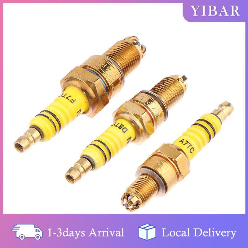 【YIBAR】 1pcs Bugi 3 điện cực Ba a7tc d8tc cho GY6 CG 50 70 110 125 150cc xe máy ATV Xe tay ga Dirt Bike Go Kart