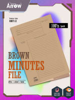 (100pcs/pack) Arrow Brown Minutes File/Brown Paper File 150gsm