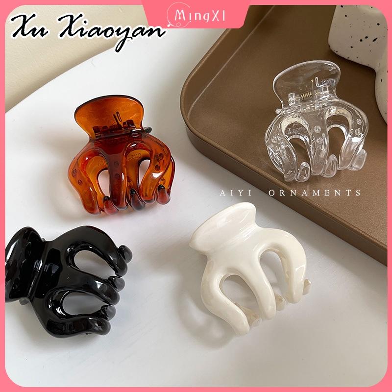XUXIAOYAN กิ๊บติดผมพลาสติกใสเรียบง่ายและสง่างามสไตล์ฝรั่งเศสเหมาะสำหรับผู้หญิง ราคา 12 บาท*ส่งฟรี