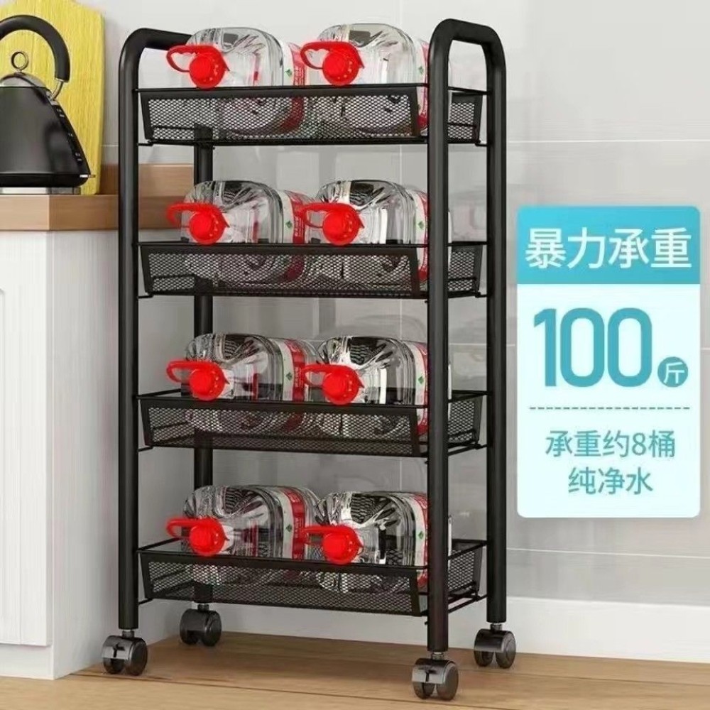 Kệ Kệ Thép Carbon Năm Lớp Xịt Bột Bánh Xe Kệ Lưới Dây Thép Xe đẩy nhỏ 🔥lzb031🔥