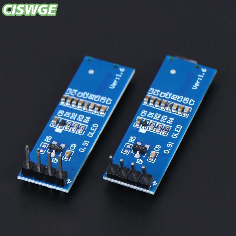 [CISWGE Auto] Công nghệ tiên tiến 0.91 "OLED I2C hiển thị 128x32 màu xanh trắng cho các ứng dụng IOT sáng tạo Giá 46,685 Đồng*Miễn phí vận chuyển