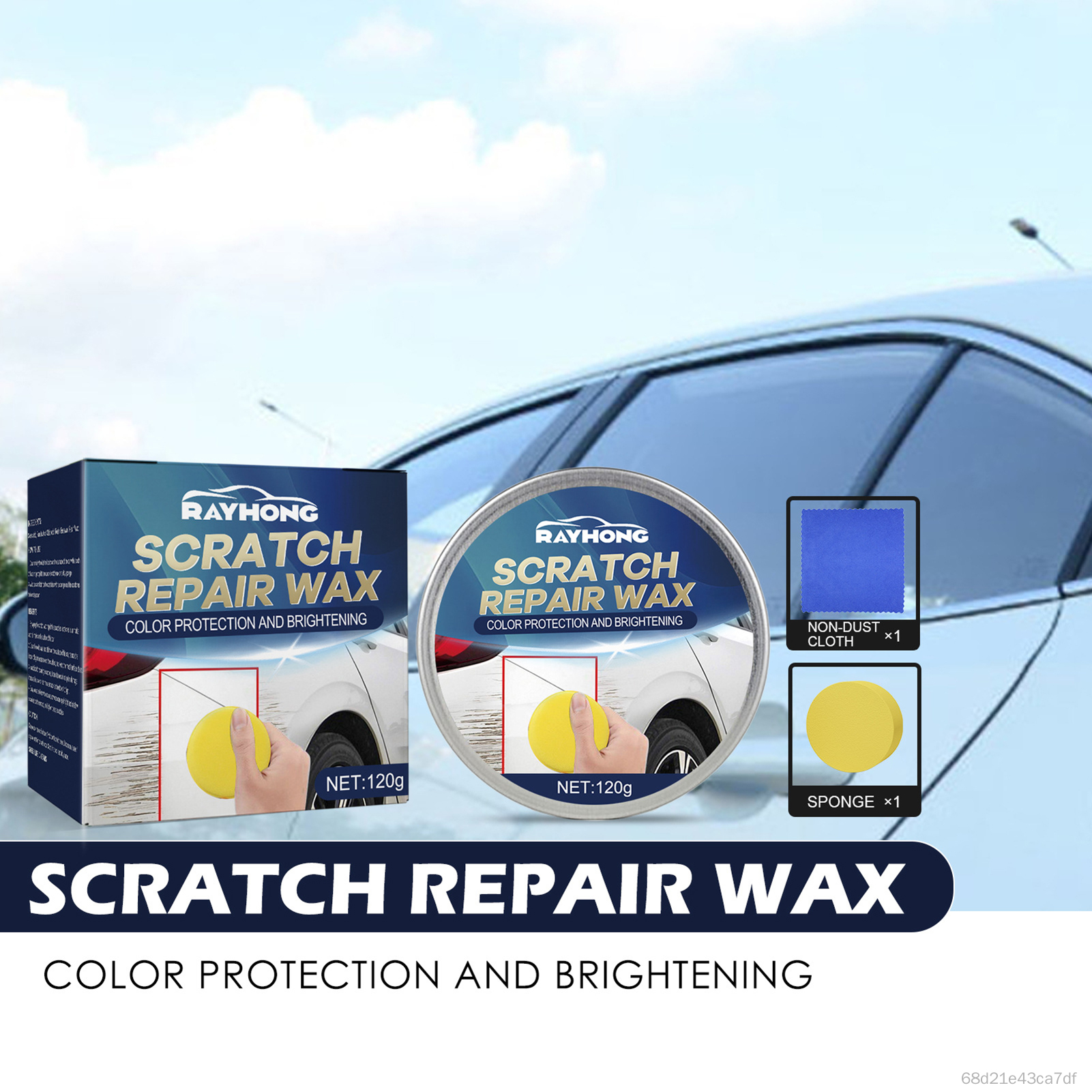 Bộ dụng cụ đánh bóng sửa chữa vết xước Thân xe tự động Hợp chất mài chống trầy xước Kem chăm sóc sơn Xe Công cụ làm sạch sơn xe Công cụ chăm sóc sơn chống trầy xước TF-Mel-VN