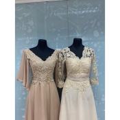 Beige Ninang Gown Mothers Gown