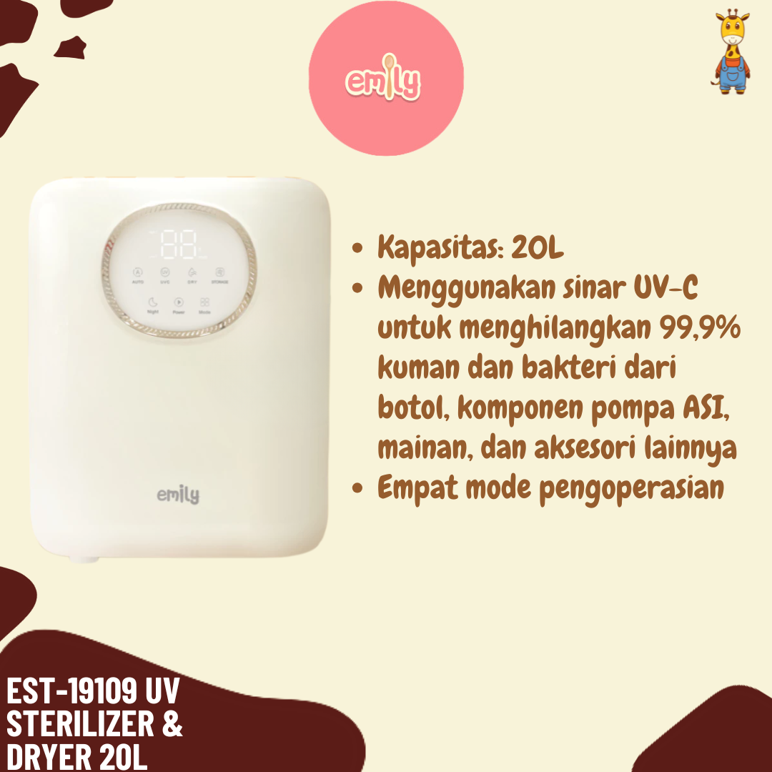 Emily EST-19109 UV Sterilizer & Dryer 20L - Mesin Sterilizer