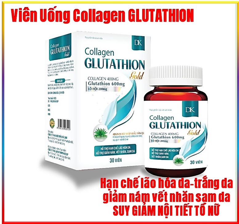 Viên Uống Trắng Da Collagen Glutathione Gold giúp Tăng Nội Tiết Tố Nữ như