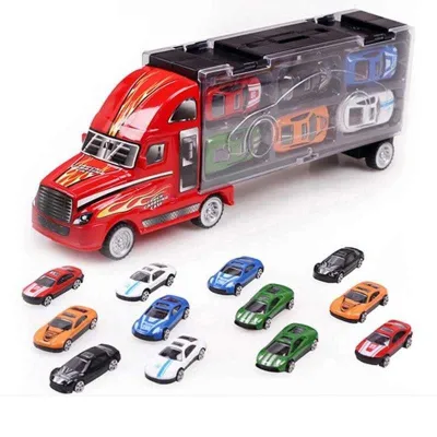 12 pcs Container Truck Toy Cars Alloy Car Model Birthday Xmas Gift Toy Car - intl