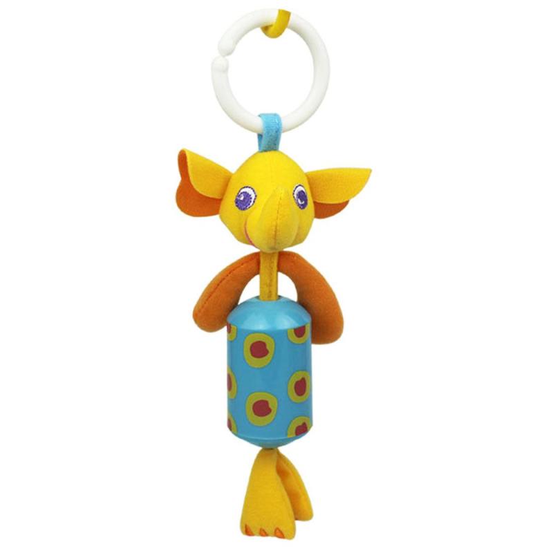 360DSC Baby Infant Plush Animal Stroller Hanging Bell Ring Doll Soft Cute Puppy Crib Rattle Toy - Elephant Singapore