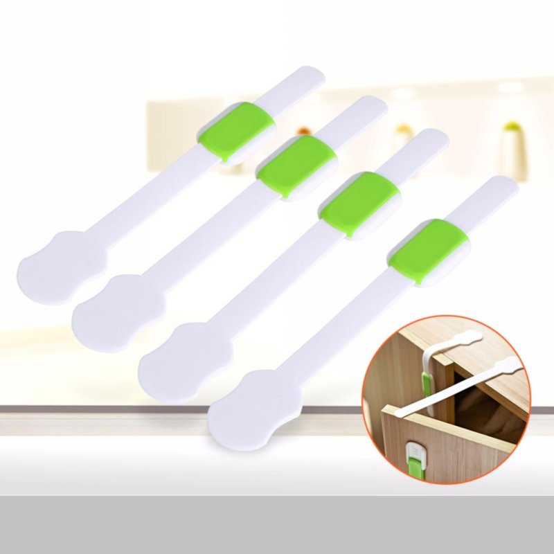 4 Pcs Adjustable Baby Cabinet Safety Locks Child Latch Protector Infant Corner Guards - intl Singapore