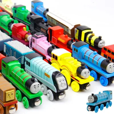 9PCS/LOT Mini Thomas and Friends Magnetic Wooden Train Children Toys