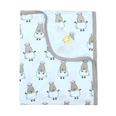 Baa Baa Sheepz Single Layer Blanket Big Sheepz Blue By Moo Moo Kow & Friends