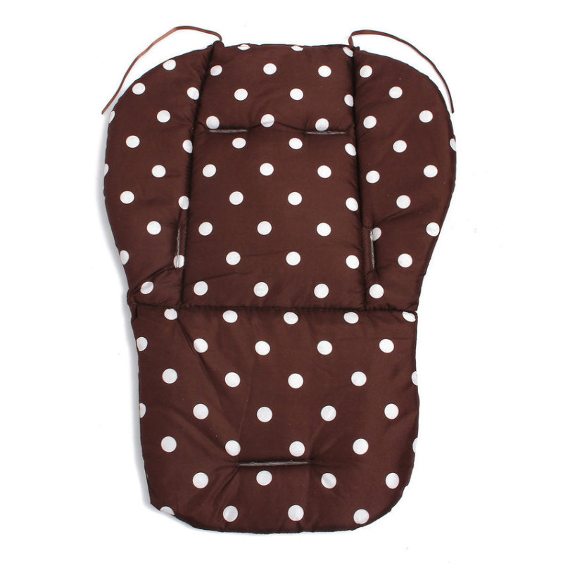 Baby Infant Thick Pushchair Mat Dot Liner Cover Stroller Buggy Pram Seat Cushion Brown -intl Singapore