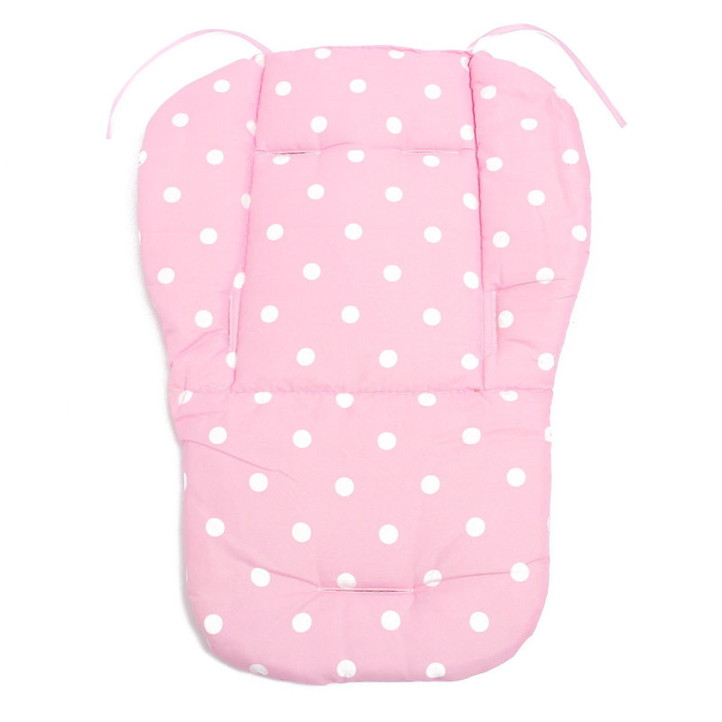 Baby Infant Thick Pushchair Mat Dot Liner Cover Stroller Buggy Pram Seat Cushion Pink -intl Singapore