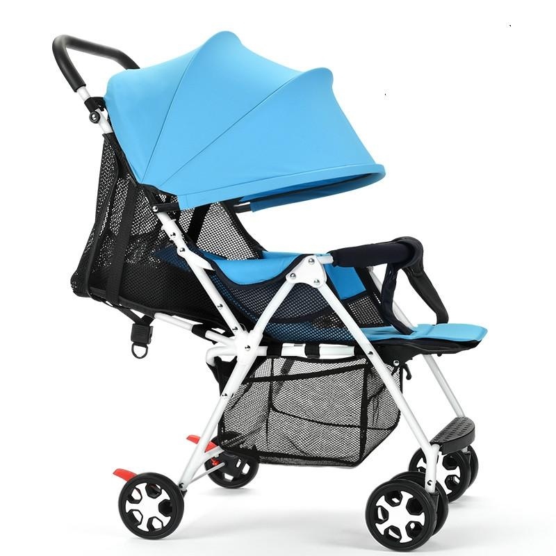 High Quality, Ultra Light / Fold / Baby Trolley, Can Sit / Can Lie / Dual / Trolley (blue) - intl Singapore