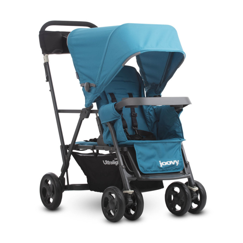 Joovy Cabooe Ultralight Graphite (Turq) - Double Stand-On Tandem Stroller Singapore