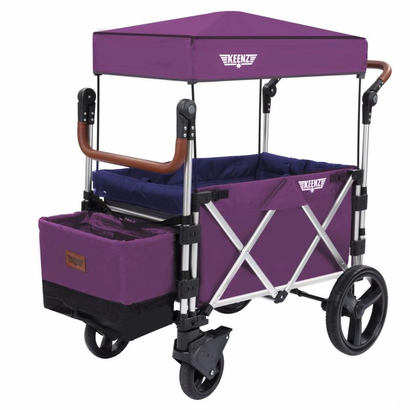 Keenz 7S Premium Deluxe Foldable Wagon-Stroller (Purple Magic / Royal Blue) - Designed and Engineered in Korea Singapore
