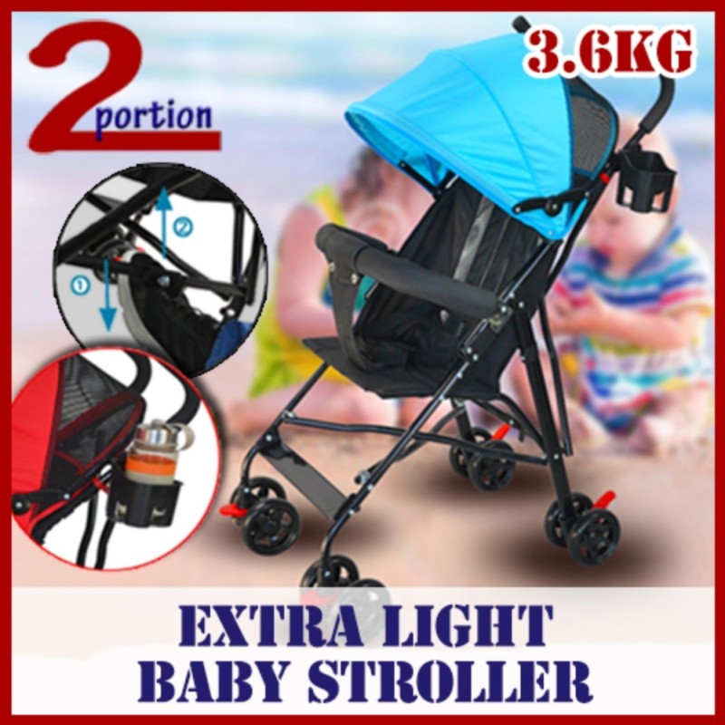 Lightweight Foldable Baby Stroller - Basic - Red Singapore
