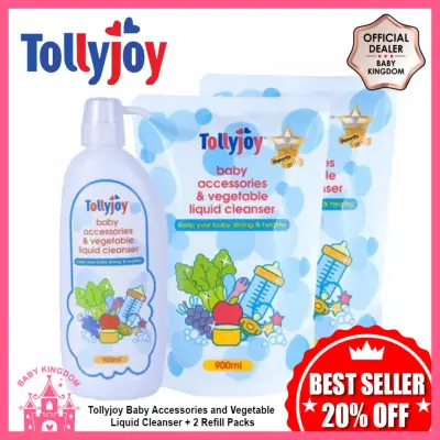 Tollyjoy Baby Accessories and Vegetable Liquid Cleanser + 2 Refill Packs (Promo)